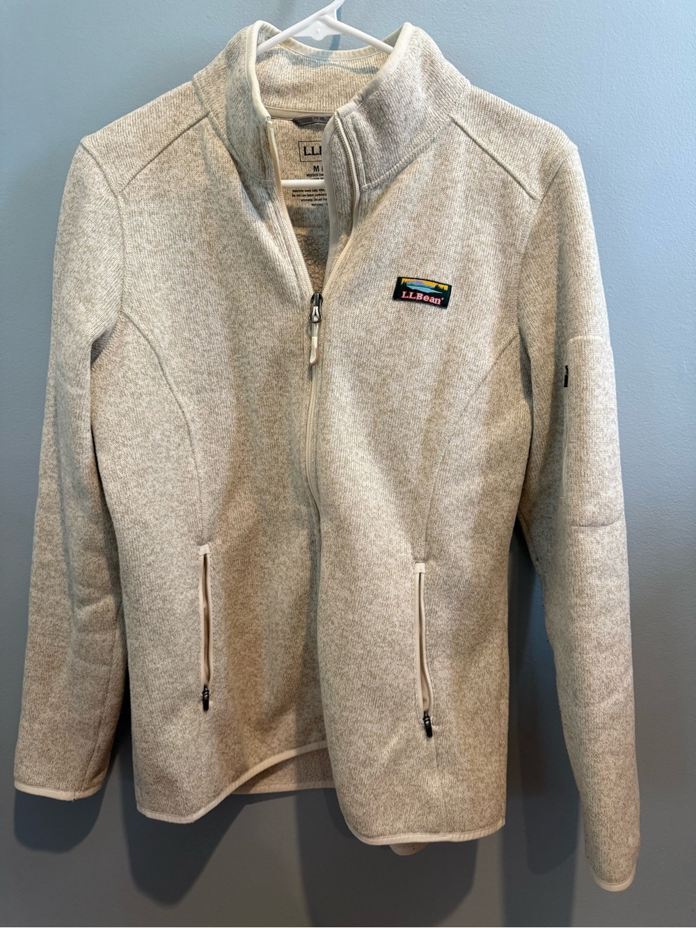 L.L. Bean Women’s Heather Gray Full-Zip Fleece Jacket
